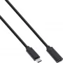 InLine USB 3.2 Gen.2x2 ilginimo laidas, USB-C kištukas / lizdas, juodas, 0,5 m