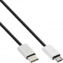 InLine USB 2.0 laidas, USB-C kištukas / Micro-B kištukas, juodas/aliuminis, lankstus, 0,5 m
