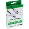 InLine USB 2.0 laidas, USB-C kištukas / Micro-B kištukas, juodas/aliuminis, lankstus, 0,5 m