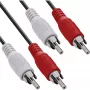 InLine garso kabelis, 2x RCA M/M 20 m, juodas