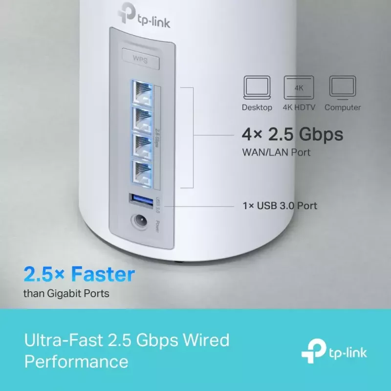 Tinklo sistema TP-Link Deco BE65 Tri-band 2.4 GHz 5 GHz 6 GHz Wi-Fi 7