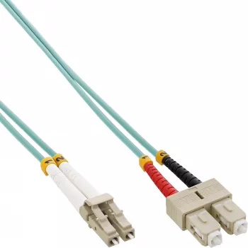 InLine Fiber Optinis Dupleksinis Laidas LC/SC 50/125µm OM3 15m