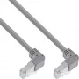 Tinklo kabelis InLine® S-76602U-0.9 su kampuota jungtimi Cat.6 0,9 m pilka