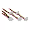 Vidinis maitinimo kabelis InLine 29654A 1x 4pin Molex / 4x 4pin Molex 1m