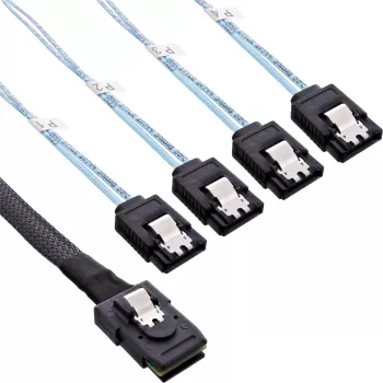 InLine SAS jungiamasis kabelis Mini SAS SFF8087 į 4x SATA crossover OCF 1m