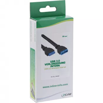 InLine USB 3.0 vidinis prailginimo kabelis Header Male/Female 33448I 0,35 m