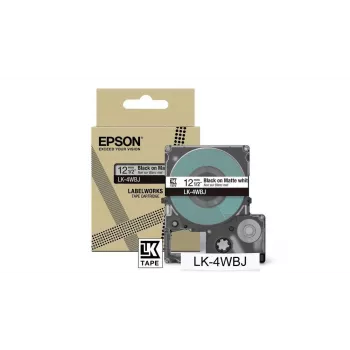 Juostelė etikečių Epson LK-4WBJ juoda balta terminio perkėlimo 1,2 cm