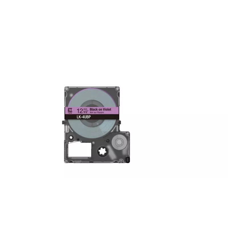 Lipnių etikečių juosta Epson LK-4UBP juoda violetinė terminio perkėlimo 1,2 cm