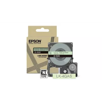 Lipnių etikečių juostelė Epson LK-4GAS pilka šviesiai žalia terminio perkėlimo 1,2 cm