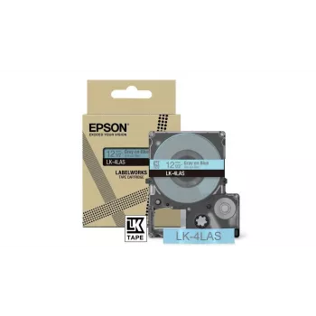 Juostelė etikečių Epson LK-4LAS pilka šviesiai mėlyna terminio perkėlimo 1,2 cm