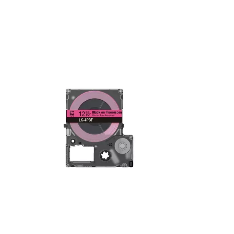 Juostelė etiketėms Epson LK-4PBF juoda ant rožinės, terminė perdavimo, 1,2 cm