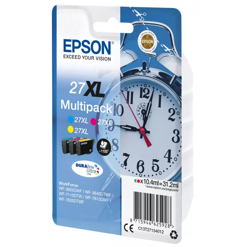 Epson Alarm clock Multipack 3 spalvų 27XL DURABrite Ultra rašalas