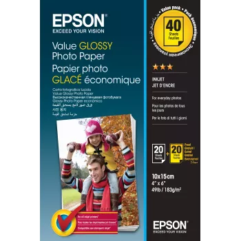 Epson Value Glossy Photo Paper - 10x15 cm - 2x 20 lapų (BOGOF)