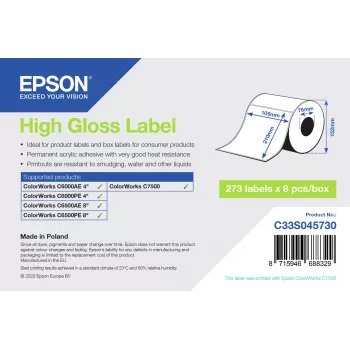 Epson C33S045730 lipdukas spausdintuvui Baltas Lipnus etikečių rulonas