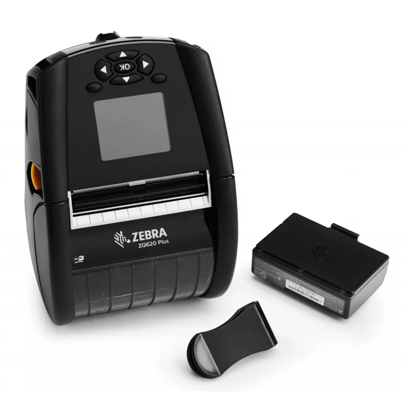Zebra ZQ620 Plus 3 mobilus etikečių spausdintuvas, tiesioginis terminis, 203 x 203 DPI, 115 mm/s, laidinis ir belaidis Bluetooth