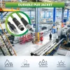 InLine pramoninis tinklo kabelis M12 4 kontaktų D-koduotas kištukas į RJ45, PUR 1 m