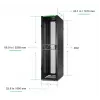 APC NetShelter SX Server Rack Gen 2, 48U, 2258H x 600W x 1070D mm, su šoninėmis plokštėmis, juodas