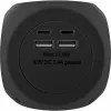 InLine Charging Cube 16499B 3x įžemintas lizdas 2x USB-C 2x USB-A juodas 2m