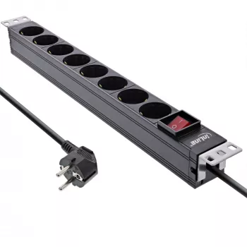 InLine 16412S apsauginis tinklo filtras Juoda 8 AC lizdai 2 m