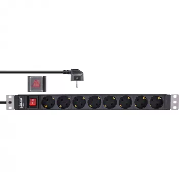 InLine 16412S apsauginis tinklo filtras Juoda 8 AC lizdai 2 m