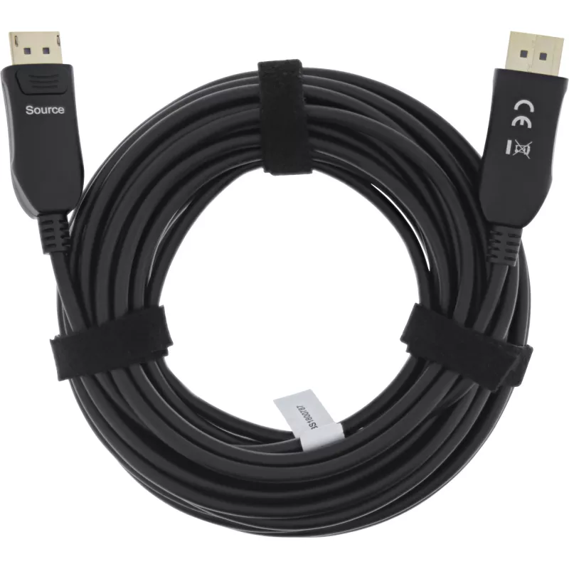 InLine DisplayPort 2.1 AOC laidas, UHBR, juodas 40 m
