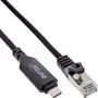 InLine 33381B USB-C į RJ45 Gigabit tinklo kabelis 5m juodas