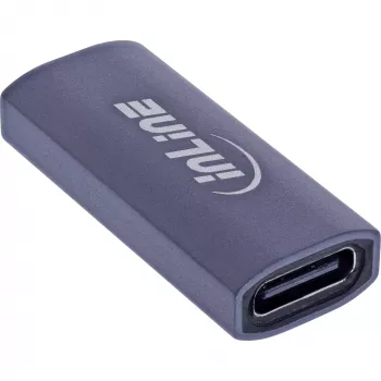 USB-C lyties keitiklis InLine 35900E pilkas, USB-C (patinas) į USB-C (motina)