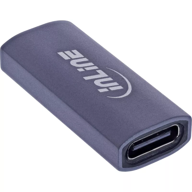 USB-C lyties keitiklis InLine 35900E pilkas, USB-C (patinas) į USB-C (motina)