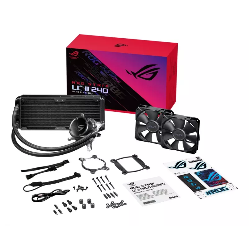 ASUS ROG STRIX LC II 240 procesoriaus skystinis aušintuvas All-in-one 12 cm juodas