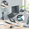 Leitz Ergo reguliuojamas kelių kampų nešiojamojo kompiuterio stovas, 80 % perdirbto plastiko