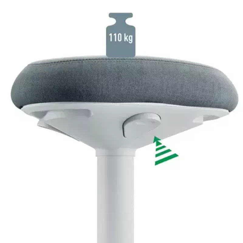 Biuro kėdė Leitz 65450085 Minkšta sėdynė Pilka Plastikinis rėmas