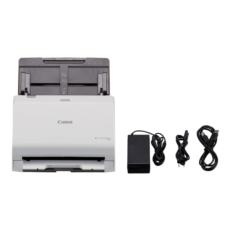 Canon imageFORMULA R30 belaidis dokumentų skaitytuvas, 216 x 356 mm, 600 x 600 DPI, ADF + lakštinis, baltas, CIS, RGB LED