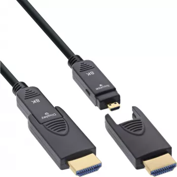 InLine HDMI AOC laidas, Ultra High Speed HDMI, 8K4K, nuimamas kištukas, 30 m