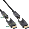 InLine HDMI AOC laidas, Ultra High Speed HDMI, 8K4K, nuimamas kištukas, 50m
