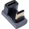 InLine USB4 adapteris USB-C (vyriškas/moteriškas) 180° aliuminis pilkas