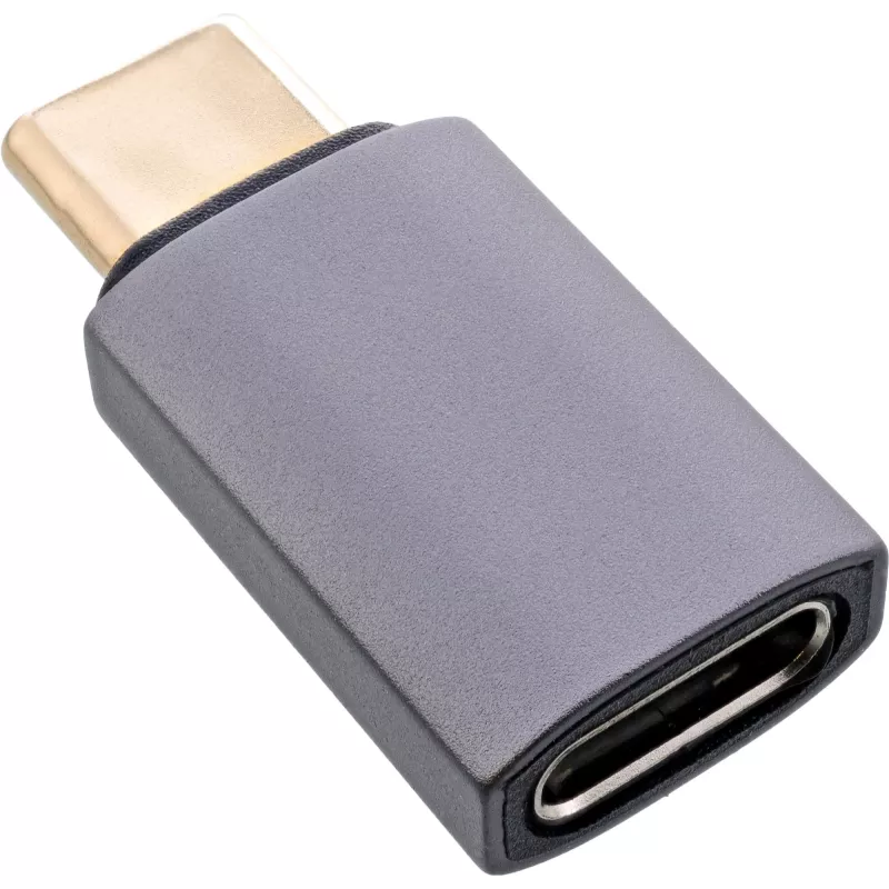 InLine USB4 adapteris, USB-C kištukas / lizdas, aliuminis, pilkas