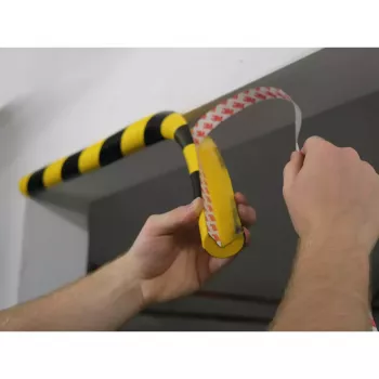 Durable C25R poliuretano juosta juoda geltona apvali 1000 mm