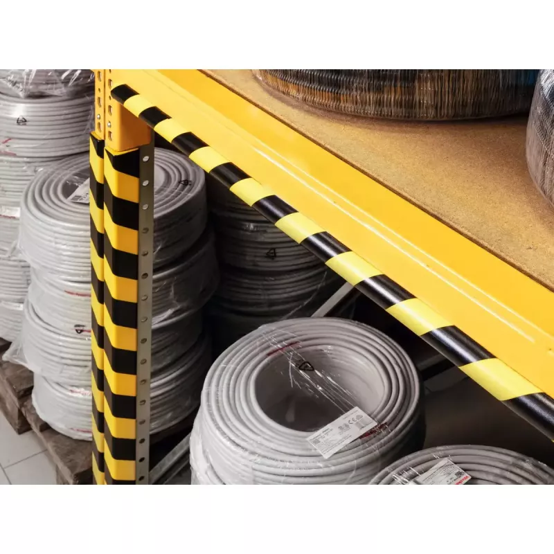 Durable C25R poliuretano juosta juoda geltona apvali 1000 mm