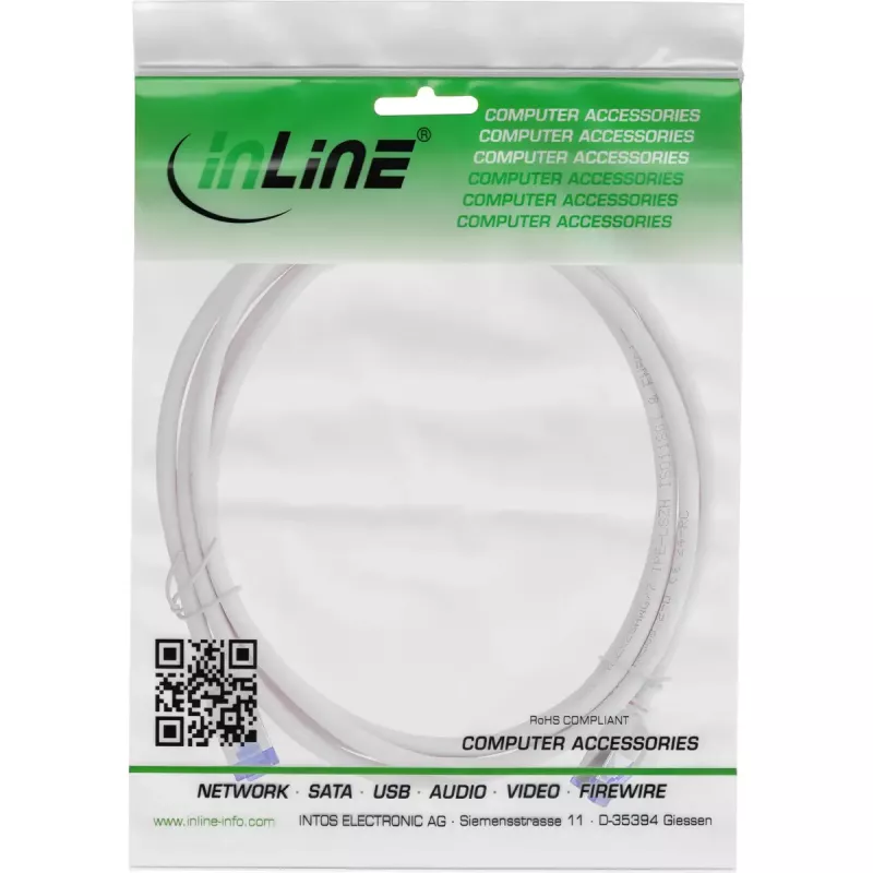 InLine 74933 tinklo kabelis pilka 0.3 m Cat6a S/FTP (S-STP)