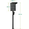 Stovas InLine 59989C elektromobilių krovimo stotelėms, plieninis, juodas, 400x200x1667 mm