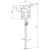 Stovas InLine 59989C elektromobilių krovimo stotelėms, plieninis, juodas, 400x200x1667 mm