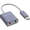 Garso adapteris InLine 33051F USB Type-C pilkas 42x30x12mm