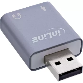 Garso keitiklis InLine 33051E USB Type-A pilkas 42mm x 30mm x 12mm