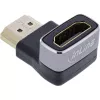 HDMI adapteris 90° InLine 17991F HDMI A kištukas – lizdas, juodas, pilkas, auksuotas