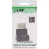 HDMI adapteris 90° InLine 17991F HDMI A kištukas – lizdas, juodas, pilkas, auksuotas