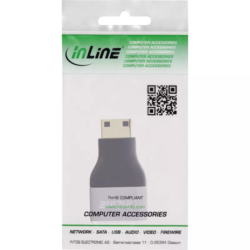 InLine 17991C keitiklis HDMI A į Mini HDMI C juodas, pilkas