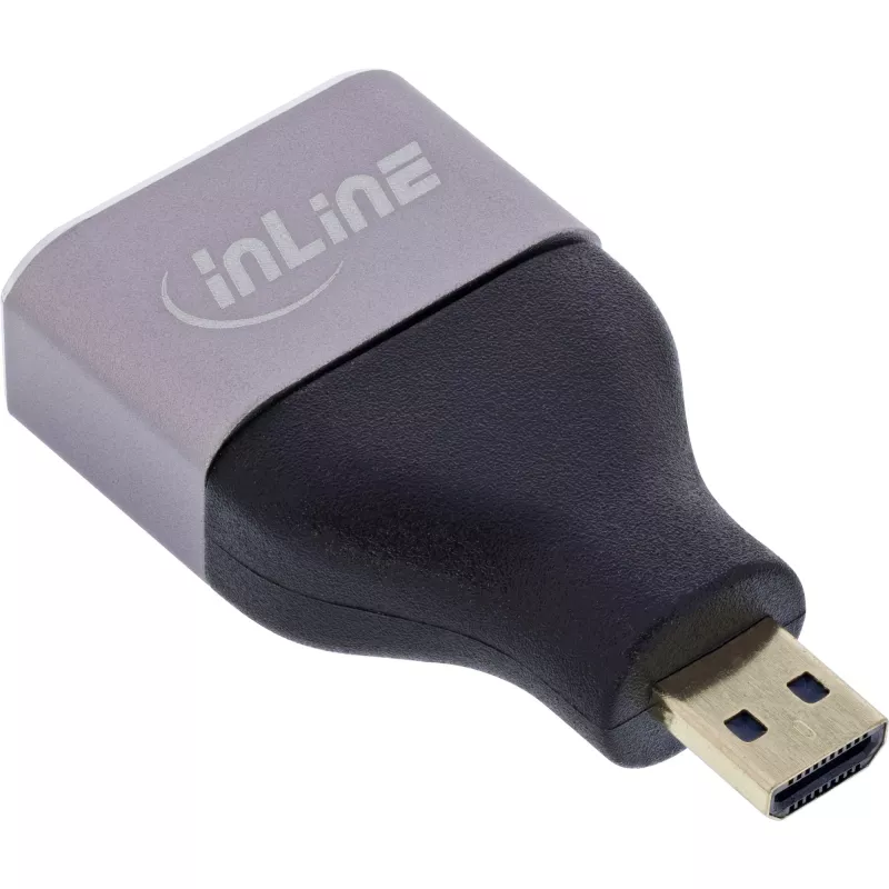 InLine 17991B HDMI A į Micro HDMI D adapteris, juodas pilkas