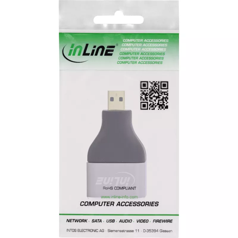 InLine 17991B HDMI A į Micro HDMI D adapteris, juodas pilkas