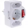 Maitinimo adapteris su kištuku Type F InLine 16471C 2x Type C + Type F Baltas