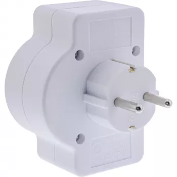 Maitinimo adapteris su kištuku Type F InLine 16471C 2x Type C + Type F Baltas